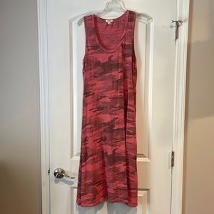 Pink camouflage razor back float dress